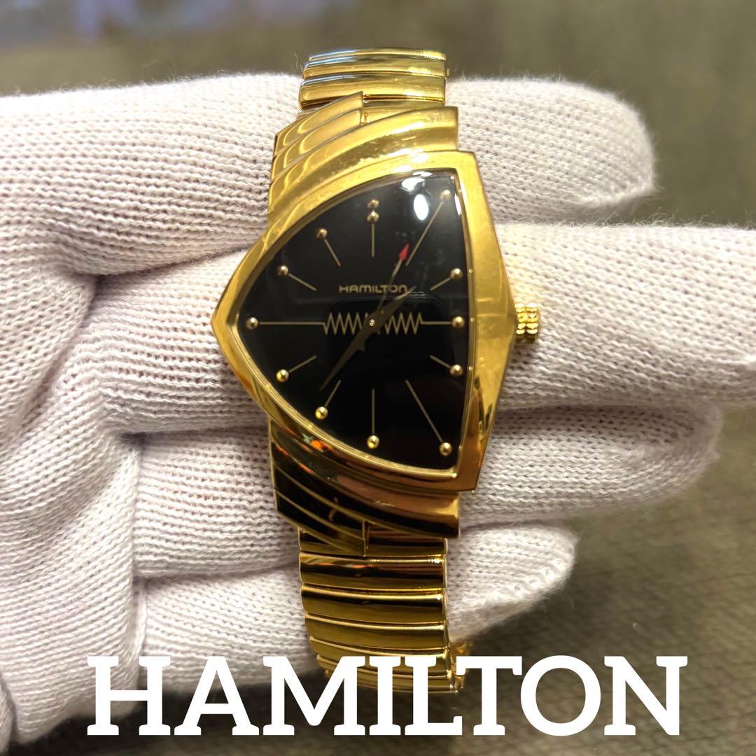 美品！HAMILTON ハミルトン　ベンチュラ　ゴールド　腕時計　メンズ