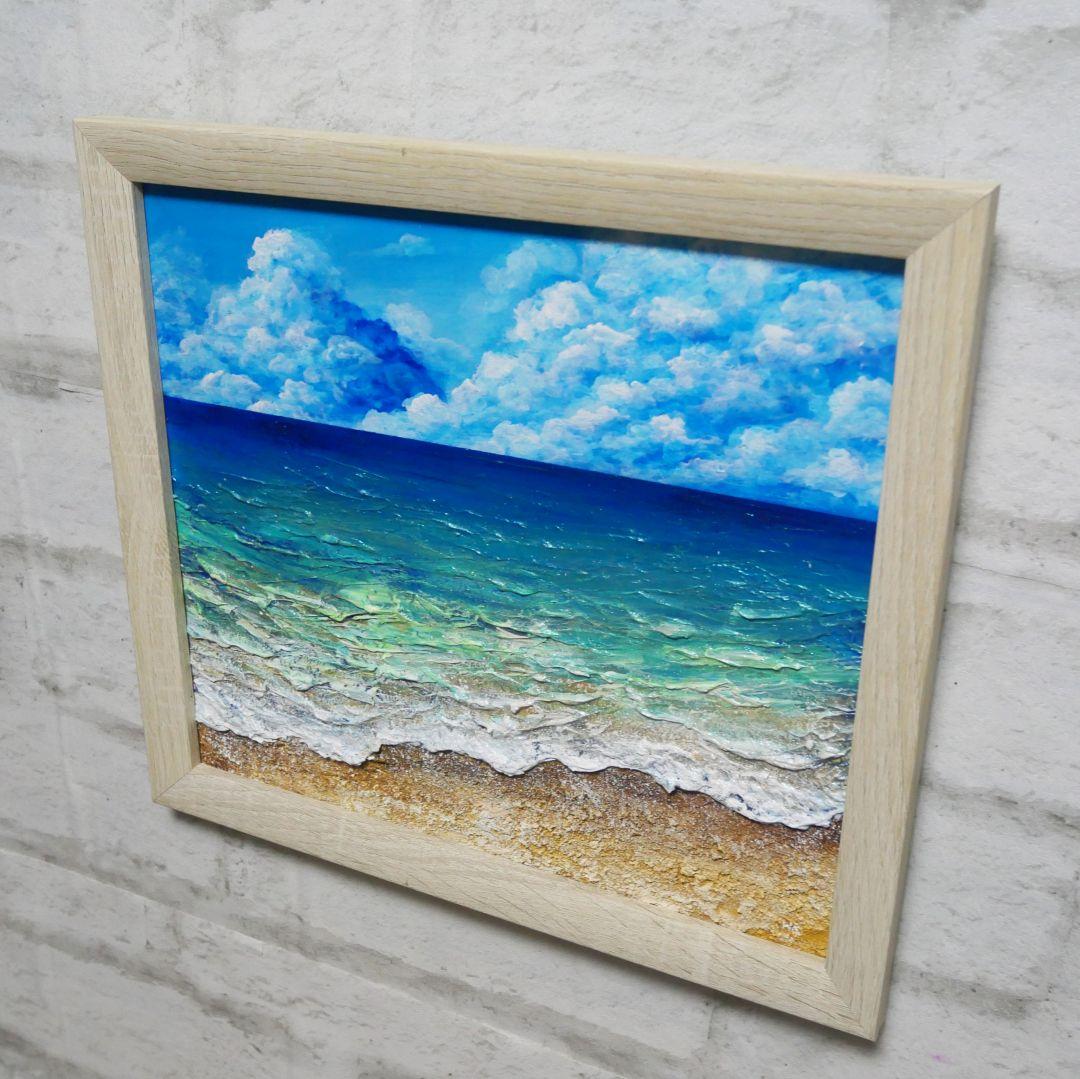 油絵 油彩 油彩画 絵 絵画【夏の海】