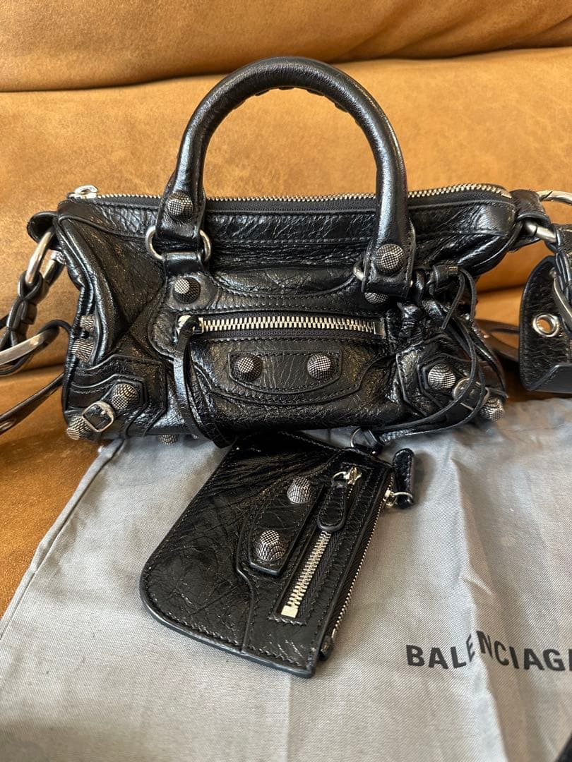 美品Balenciaga Le Cagole ミニボストンバッグ黒