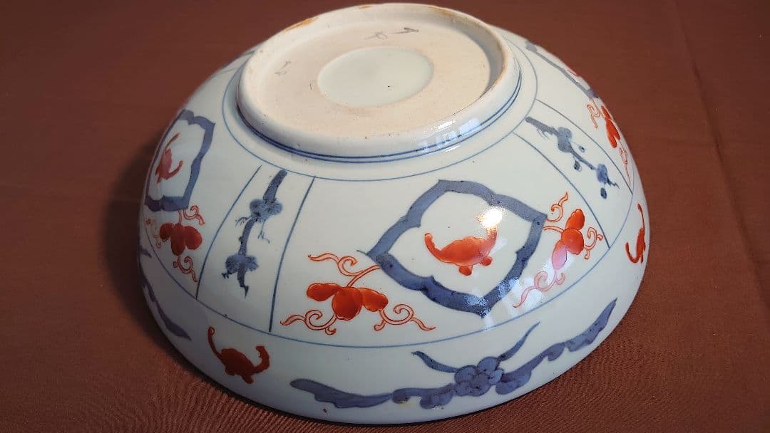 古伊万里　伊万里　色絵　鯉仙人　江戸期　大鉢　蔵出し　１客