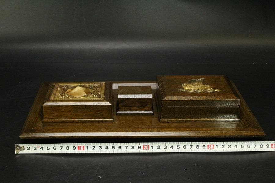 アンティーク 寶舟 卓上 煙草具 揃い 未使用 高島屋(P120)