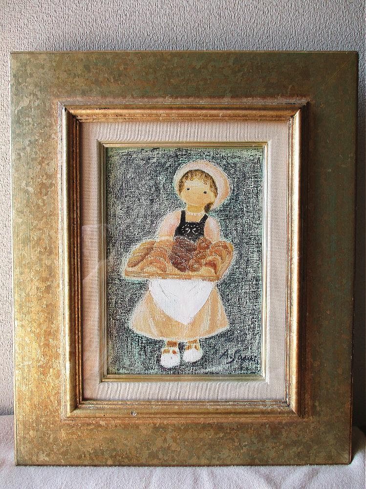 佐々木麻こ 作 「 パン屋さん 」1996年 SM 油彩