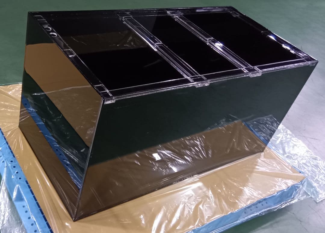 アクリル水槽 W900 D600 H600 四面黒10㍉ ワンオフ 佐川急便発送