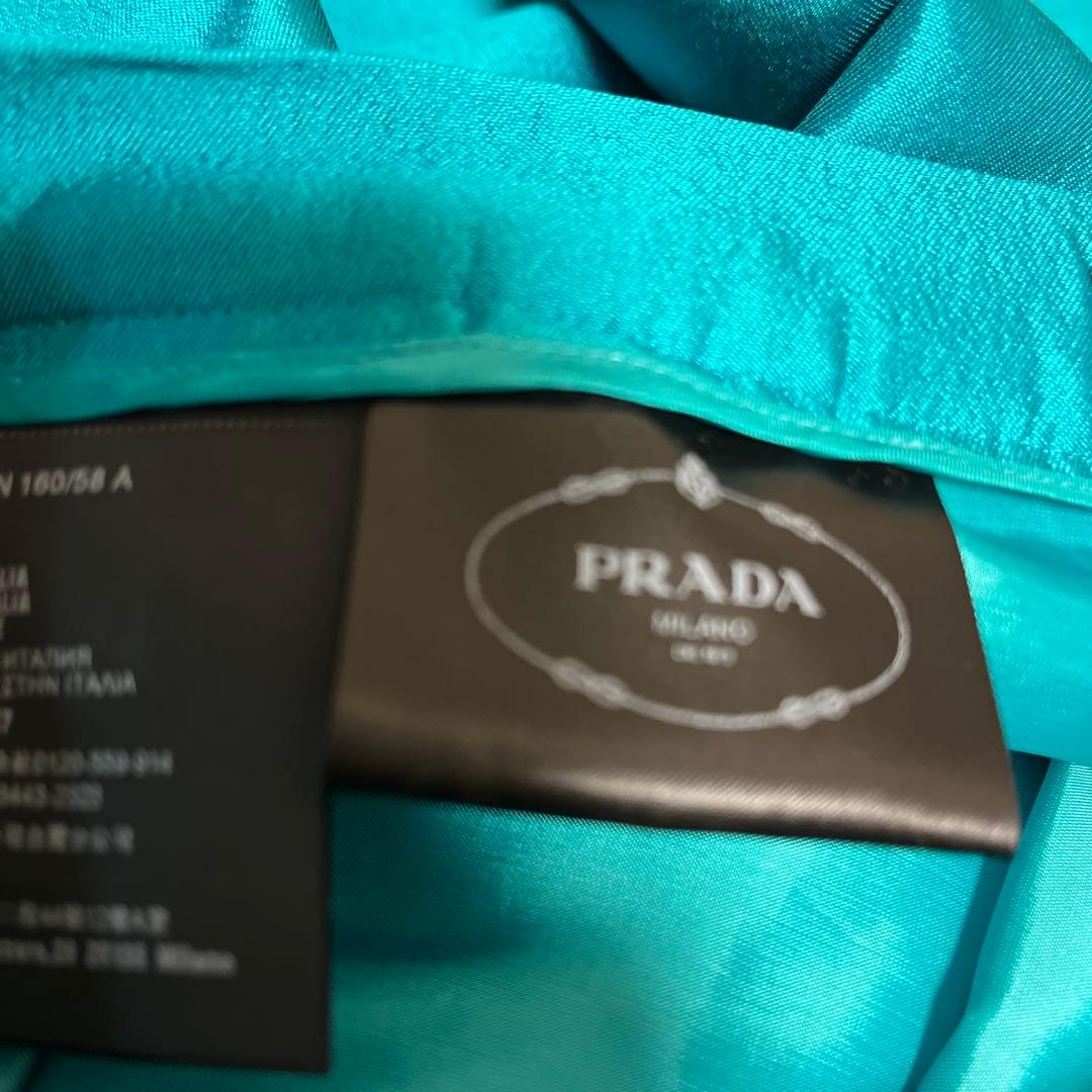 PRADA ターコイズ プリーツスカート 36