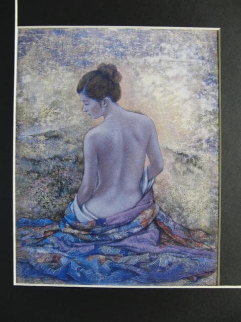 高田明義　「風のそよぎ」、希少画集より、状態良好、新品高級額装付