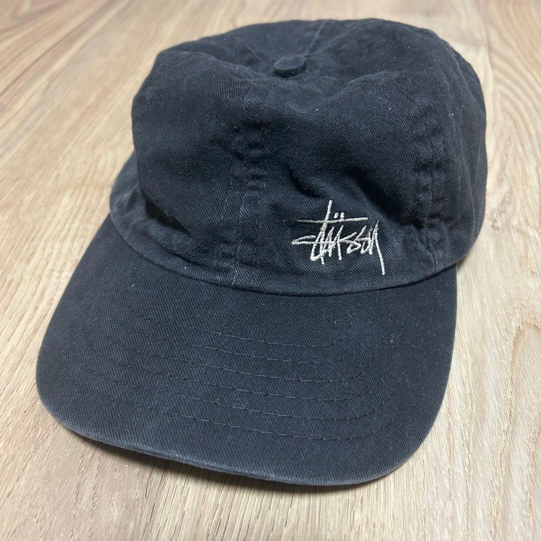 Stussy 黒　帽子　キャップ　90s オールド　stussy hats