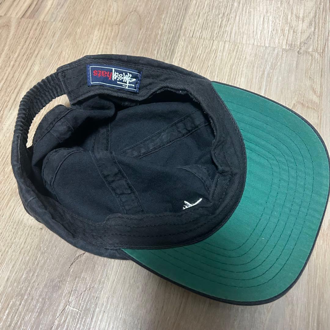 Stussy 黒　帽子　キャップ　90s オールド　stussy hats