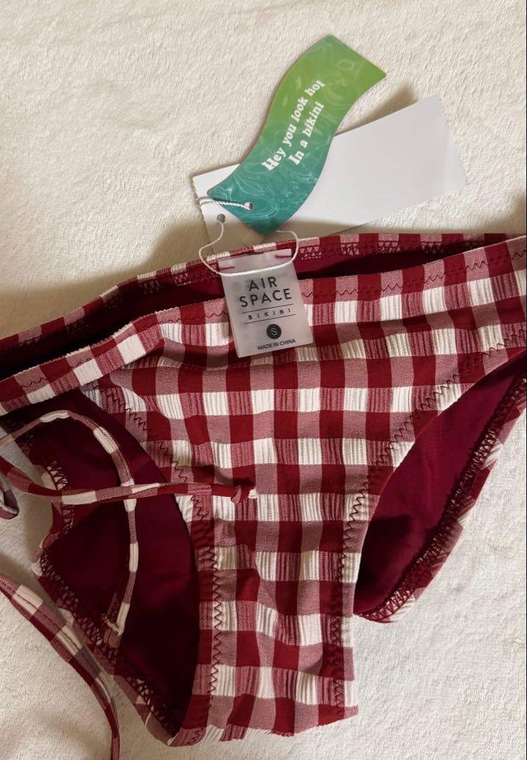 AIR SPACE チェックビキニセット