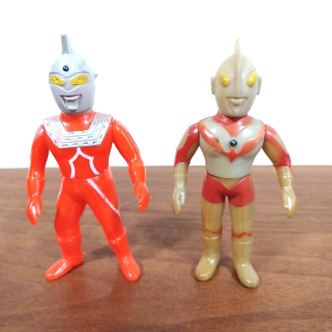 当時物　ブルマァク製「ウルトラマン＆ウルトラセブン」ソフビフィギュア2点セット