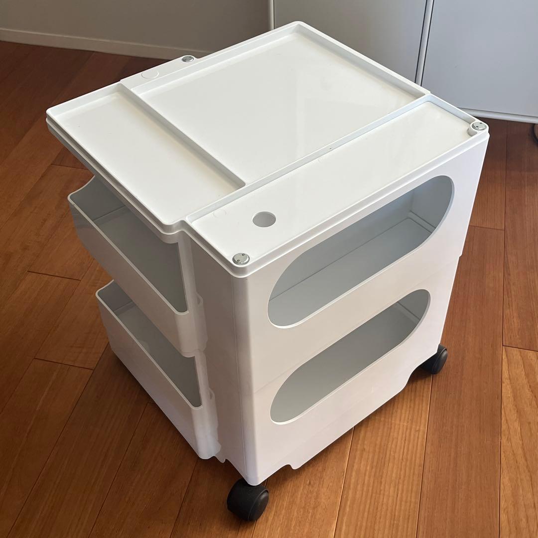 【正規品・中古】ボビーワゴン 2段2トレイ ホワイト