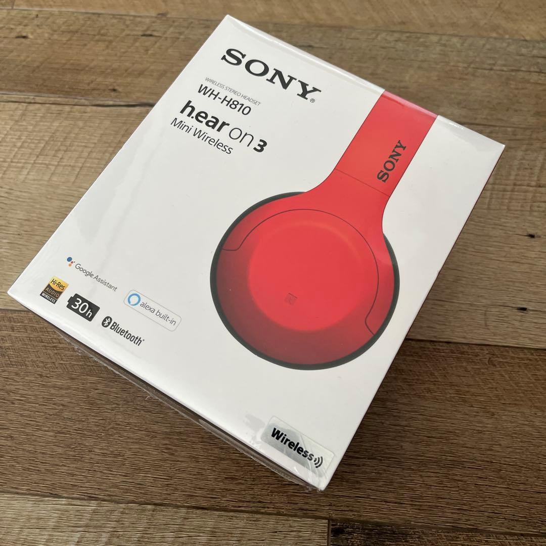 Sony WH-H810 ワイヤレスヘッドホン レッド