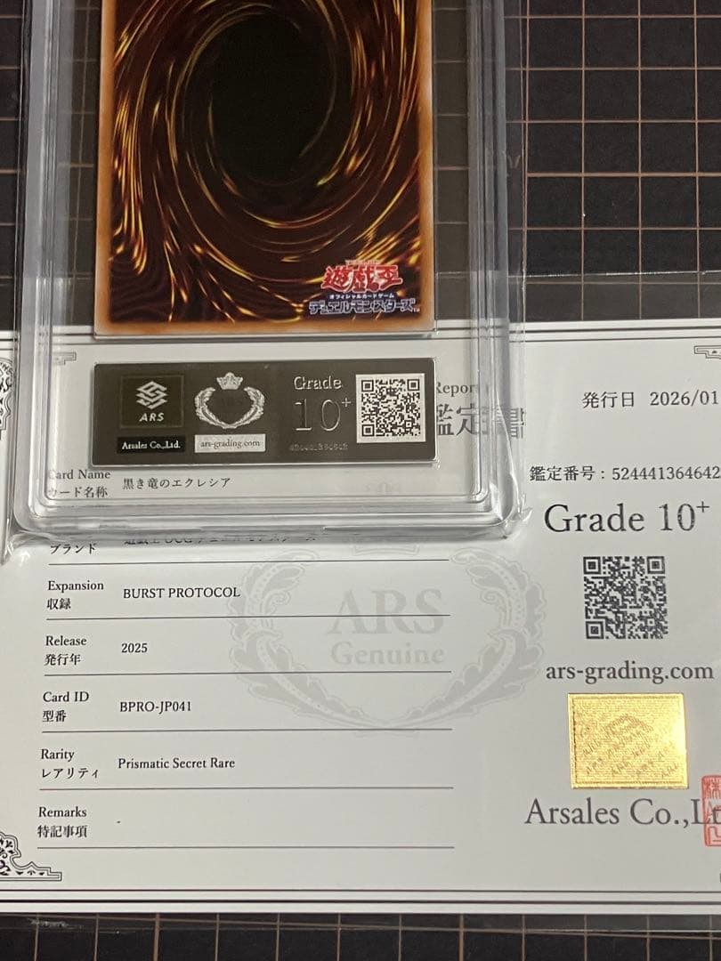 黒き竜のエクレシア　プリズマティックシークレット　ARS10+　鑑定書付