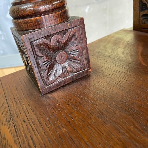 1880年頃　イギリスアンティーク　ミラーバックキャビネット　カップボード