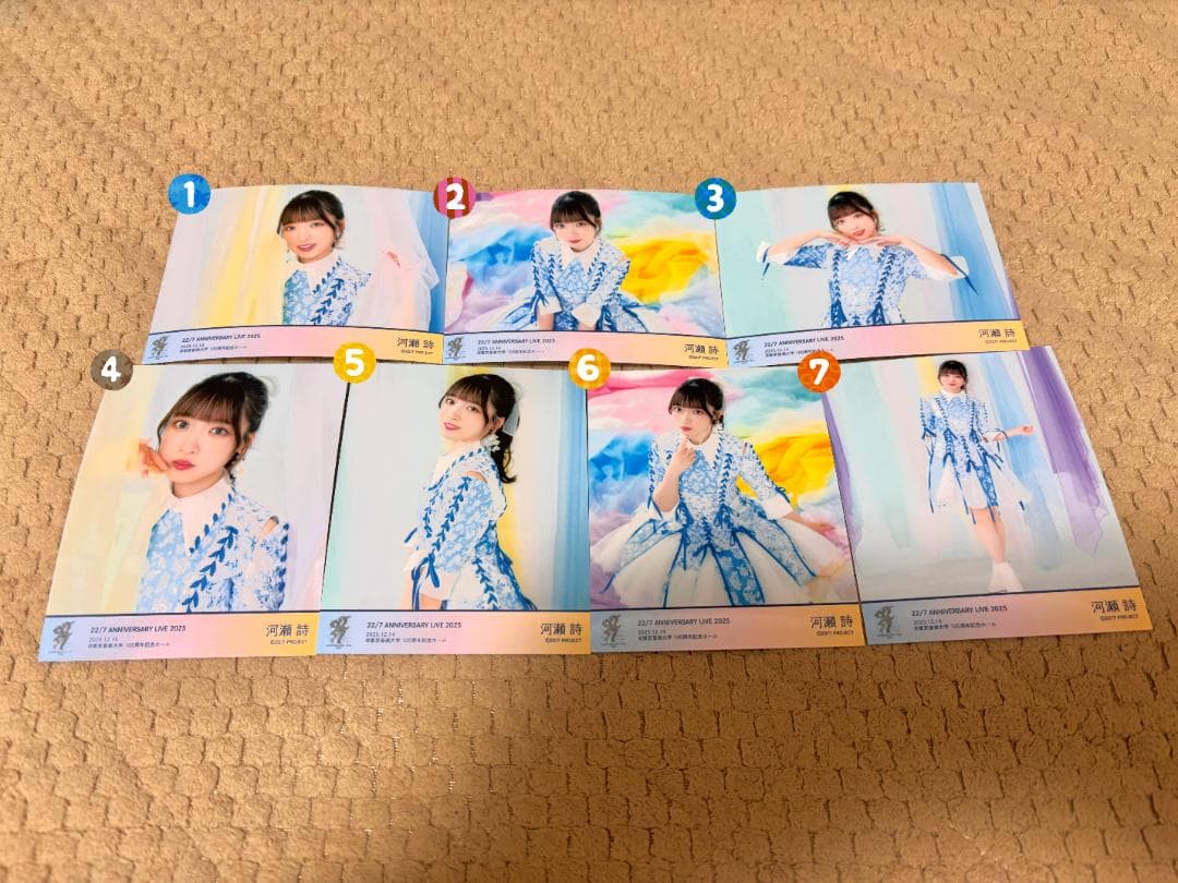 ナナニジ　22/7　3rdアルバム衣装　ABC予想　ブロマイド　河瀬詩　バラ売り