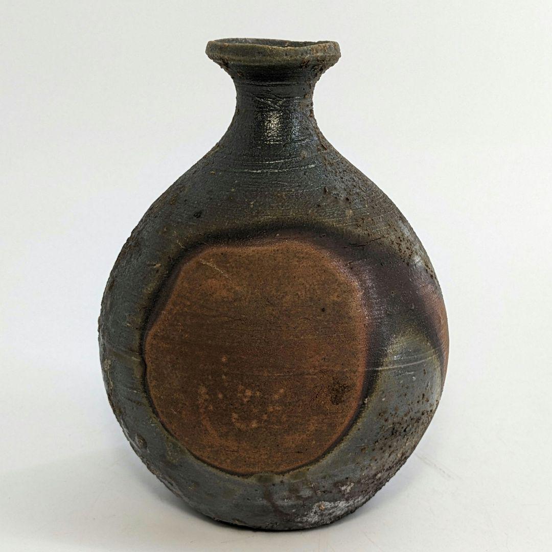 岡山県重要無形文化財 松井與之 備前焼 窯変徳利&酒呑 共箱栞 酒器 食器 酒杯