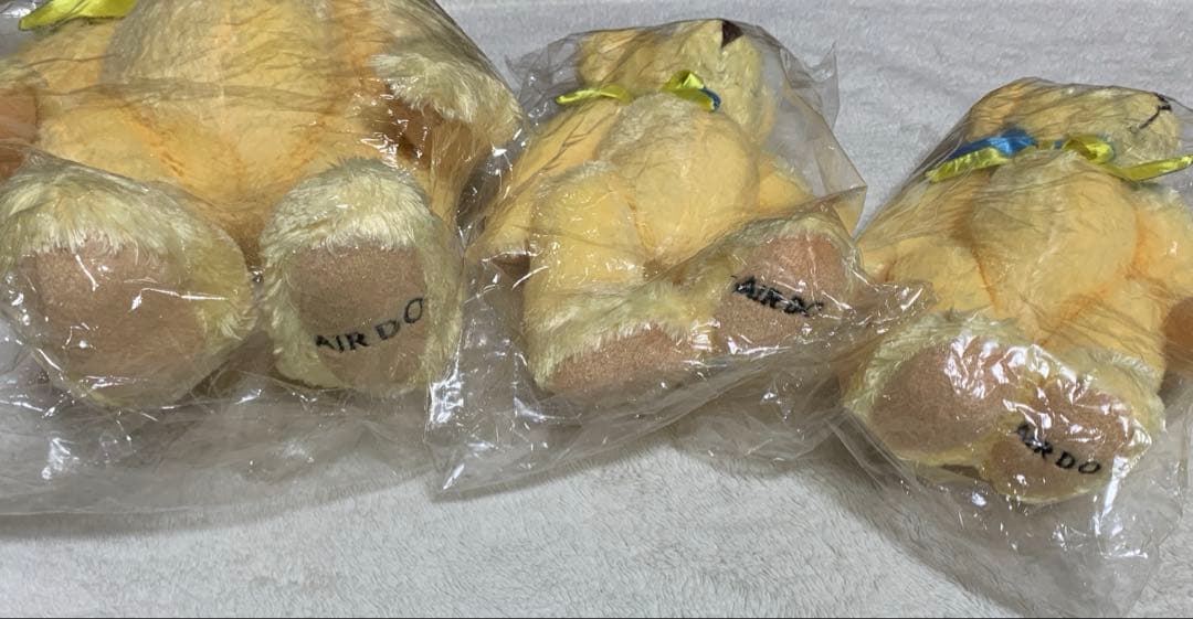 AIRDO「ベア・ドゥ」ヴィンテージ未使用 3体セット