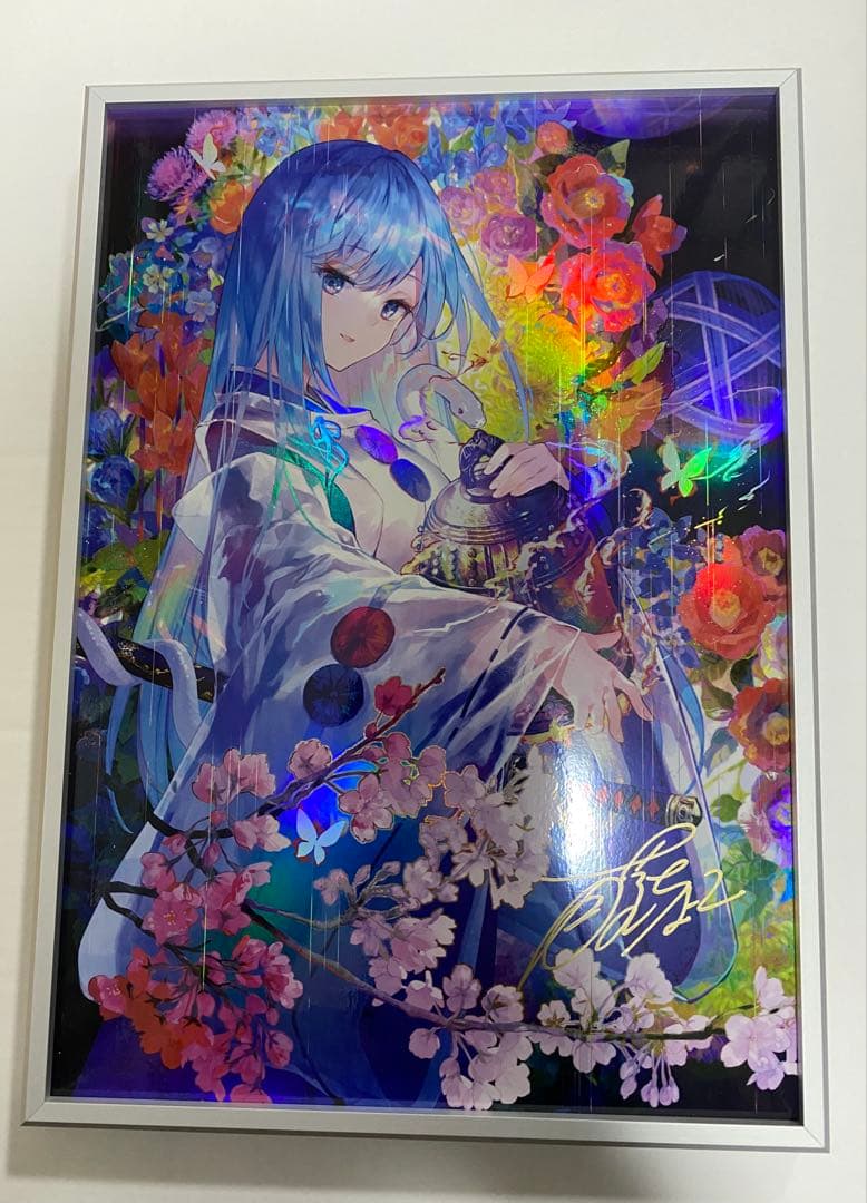 藤ちょこ 直筆サイン 複製原画 オーロラアート 輪廻-白拍子花子-