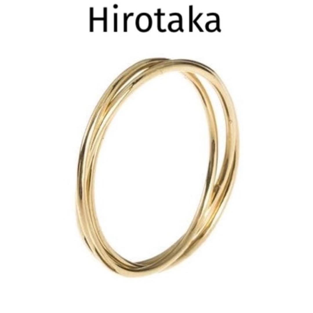 Hirotaka ヒロタカ K18 プロミスリング　3連　9号