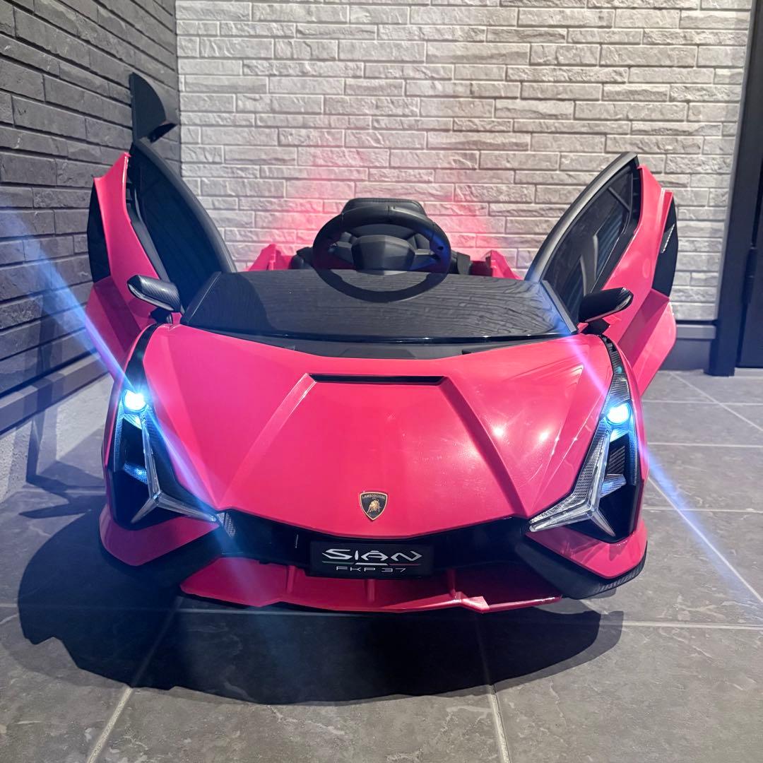 【極美品】電動乗用ラジコン ランボルギーニ 子供用 レッドカラー　付属品完備