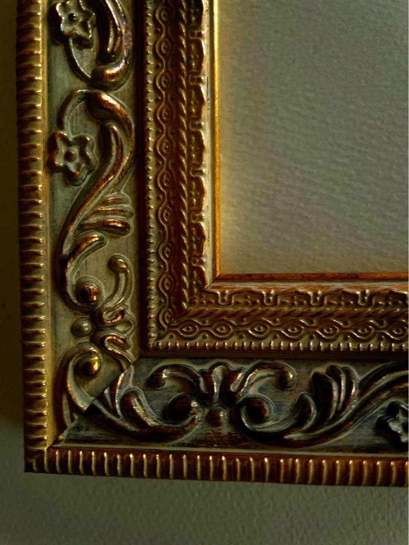 稀少限定版画　画家作品　モナリザ　アンティーク調額装　絵画　版画　60／150