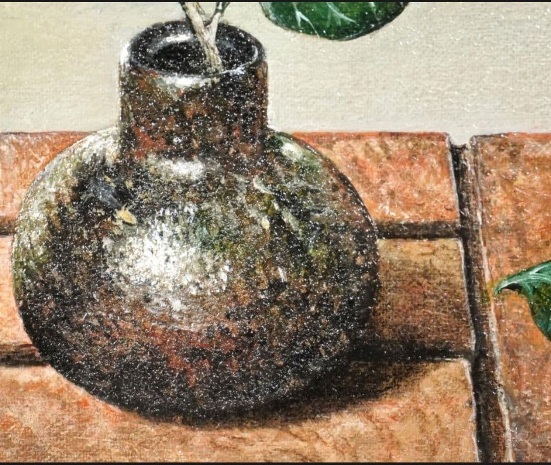 小阪正次『白椿』1978年　油彩4号　直筆サイン有 　一枚の絵取扱 額装