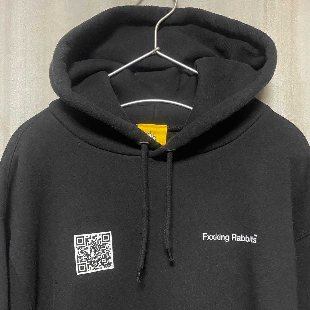 【FR2店舗限定】QRコード パーカー ブラック サイズL