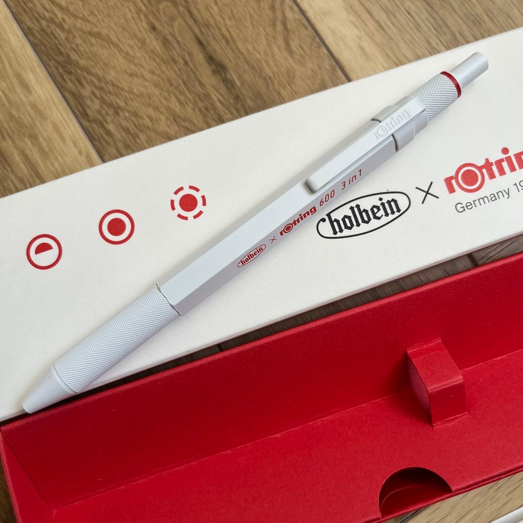 ロットリング600 3in1 ボールペン ホワイト ホルベイン限定