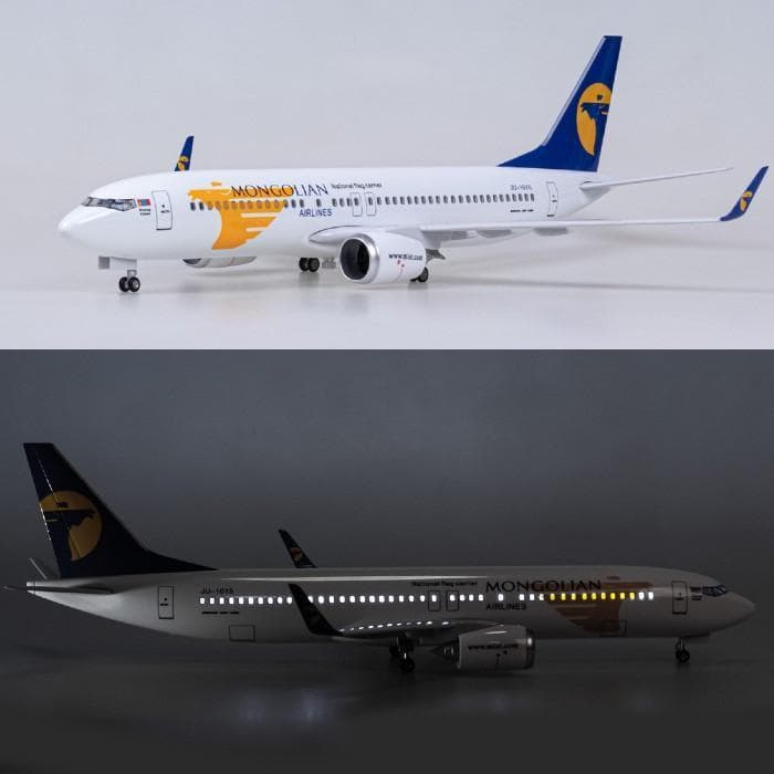 模型飛行機 モンゴル航空 B737 ボーイング 模型 LED 航空機 MGL