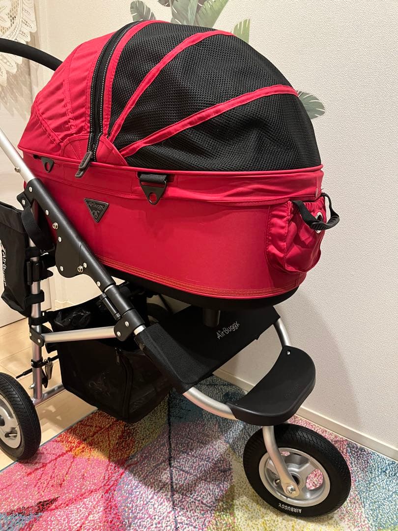 値下げしました！【美品】AirBuggy ドーム2Mペットカート レッド