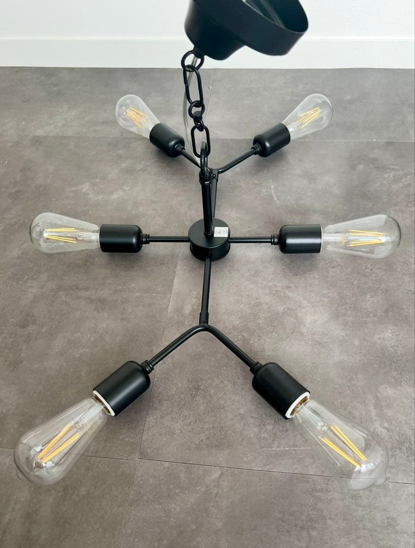 大塚家具【新品】スペイン製 シーリングライト6灯 約8畳用 モダン シャンデリア