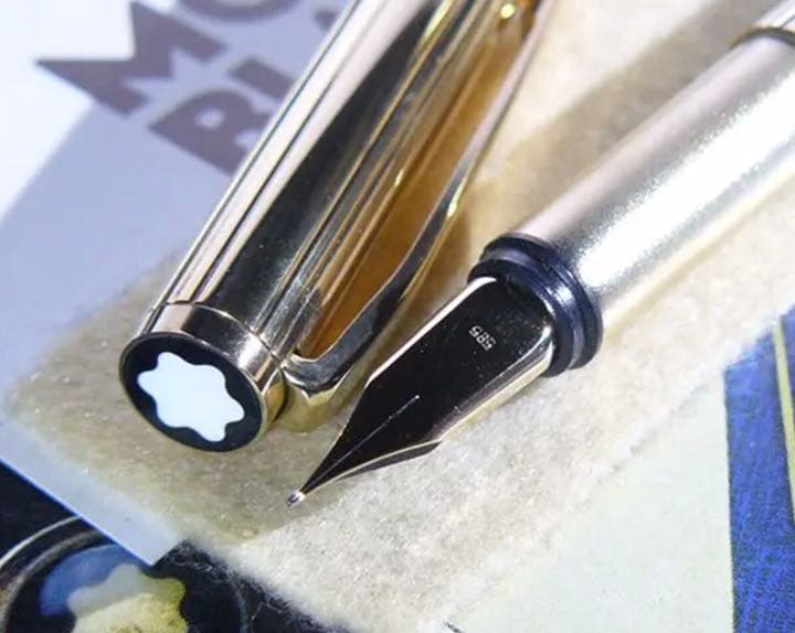 金運を呼ぶ黄金の総金張りの価値の高い逸品！No1147ノブレス美品！★モンブラン