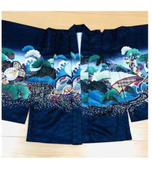 七五三 羽織袴セット 鷹デザイン 5歳 100cm ケース付き