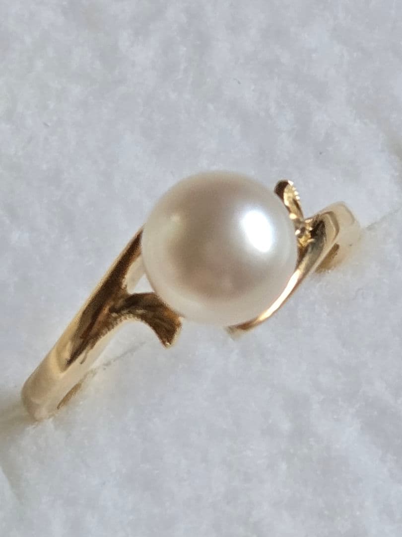 新品同様☆ミキモト MIKIMOTO K18 パール リング 11.5号