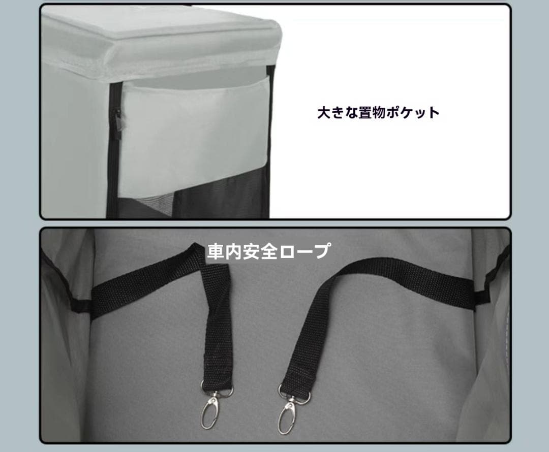 後輪ブレーキ付 散歩/旅行/介護用 折りたたみ 4輪 多頭 取り外し可能