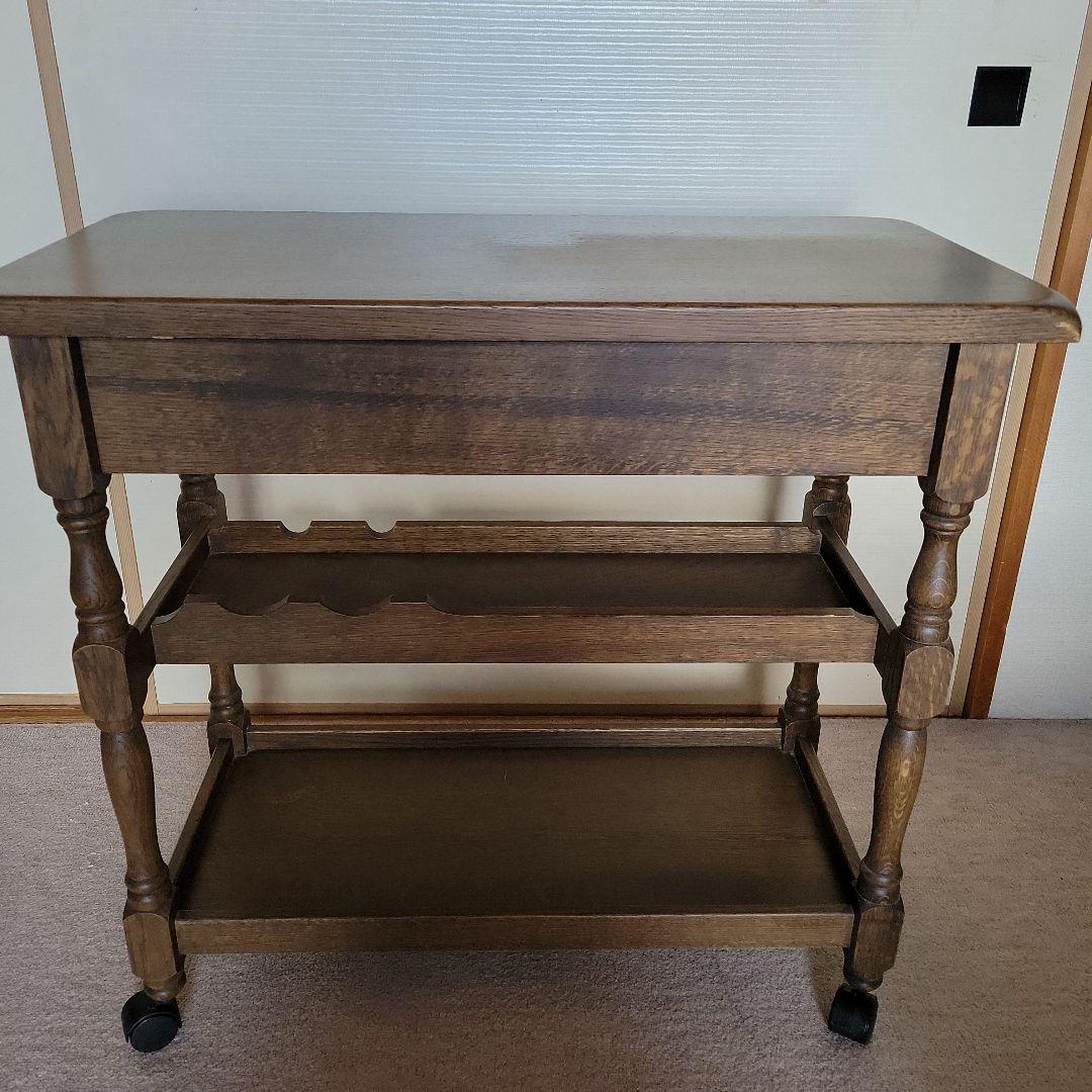 豊田たんす　オーク材　ワゴン　希少　無垢材