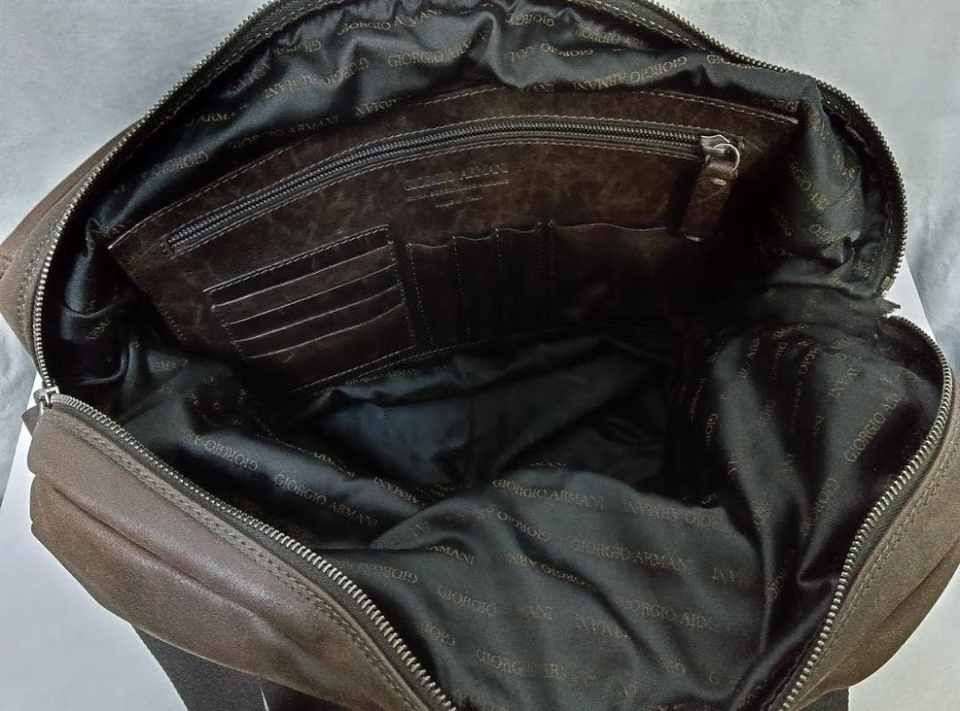 ジョルジオ・アルマーニ☆レザー 2WAY ビジネスバッグ