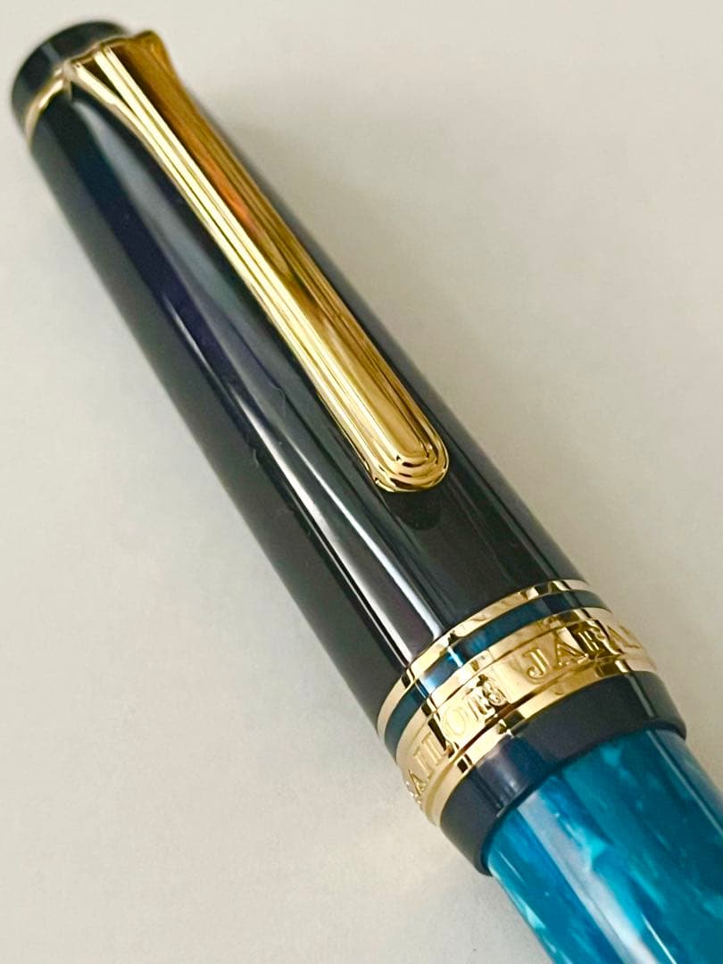 セーラー ランコントル 万年筆 ラメールブルー 限定 プロギアスリムミニ EF