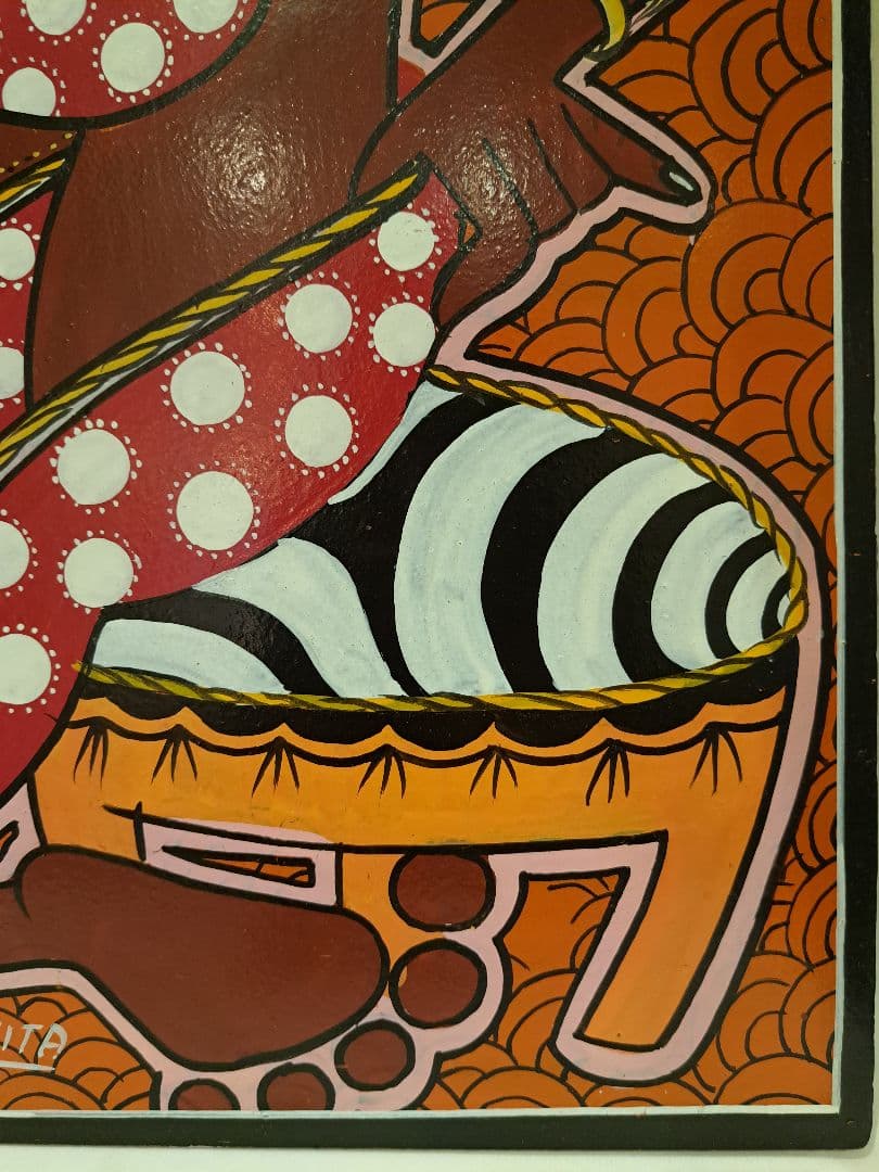 ヨ*コ様 ティンガティンガ 原画 MR•MALIKITA ママアフリカ茶