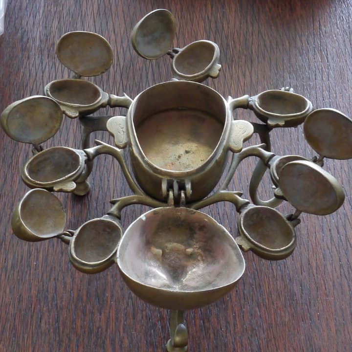 インド メイク 小物入れ　珍品　18~19世紀　真鍮製