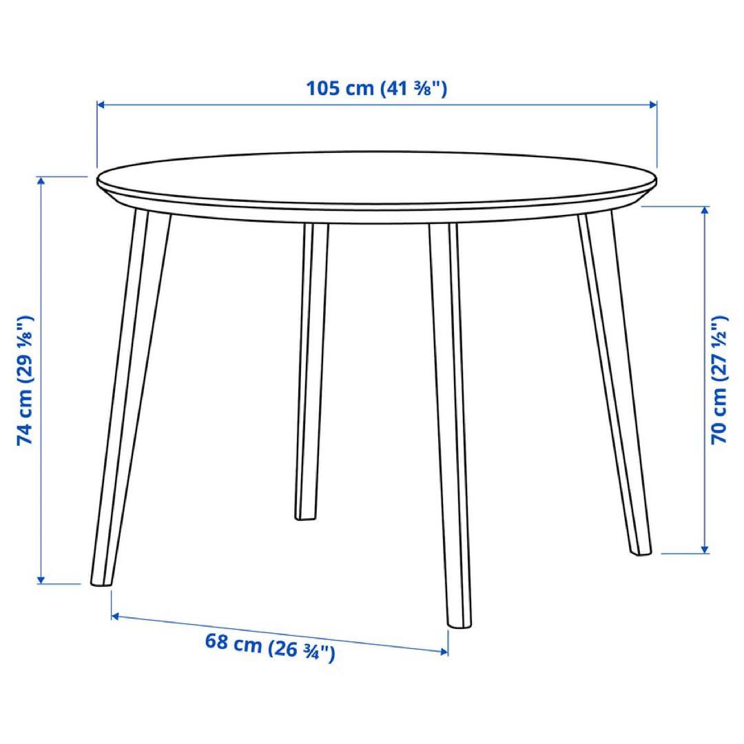 【送料込】IKEA LISABO ダイニングテーブル 丸型