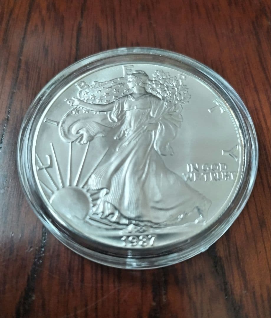 1987年イーグル銀貨１オンス、ウォーキングリバティ