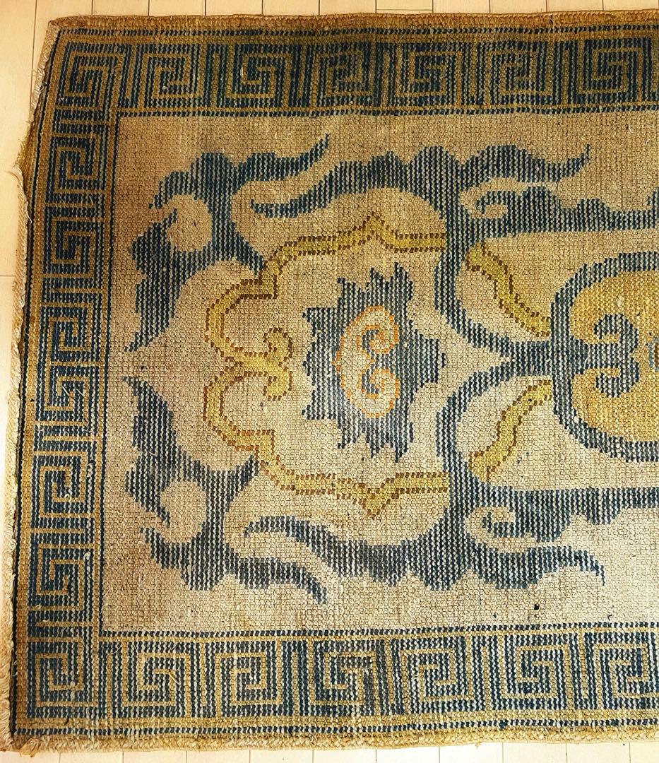 希少 古初期 オールド 赤穂段通 大正初期