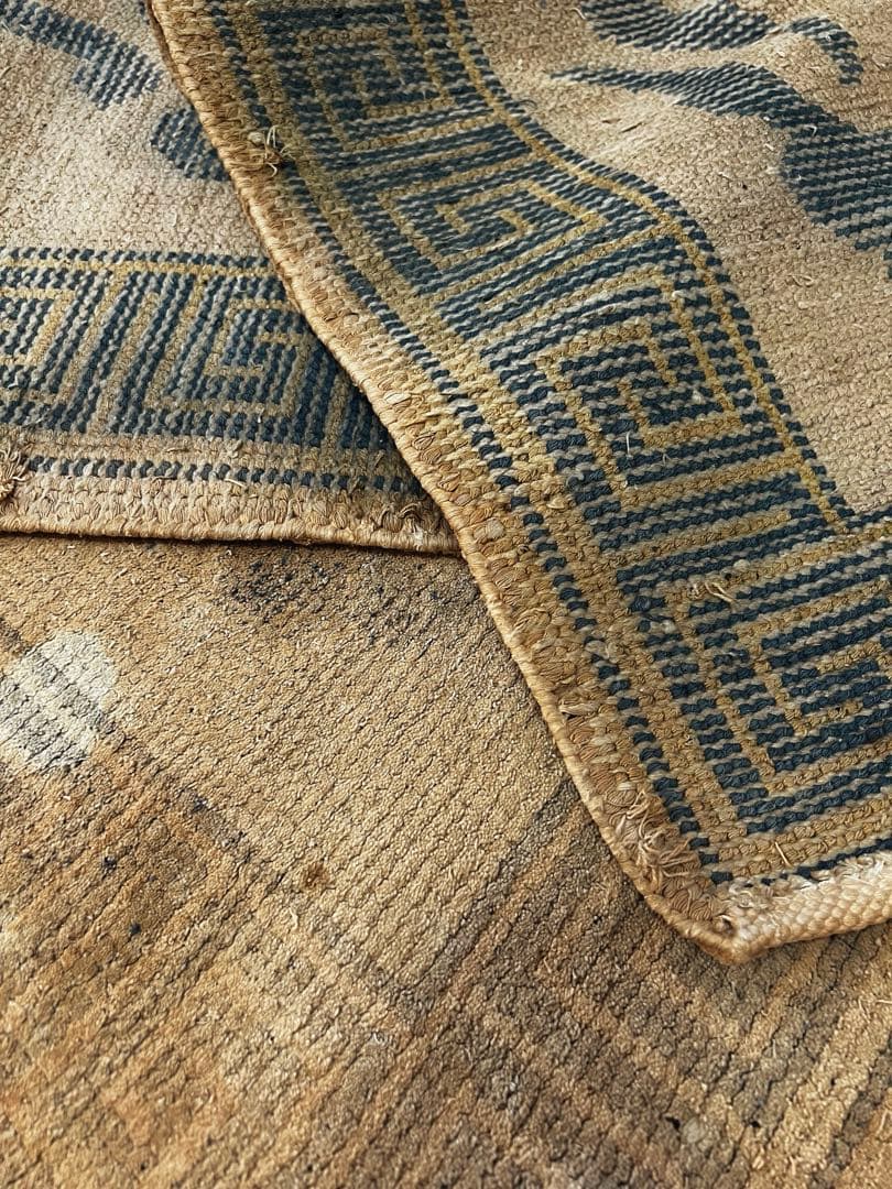 希少 古初期 オールド 赤穂段通 大正初期