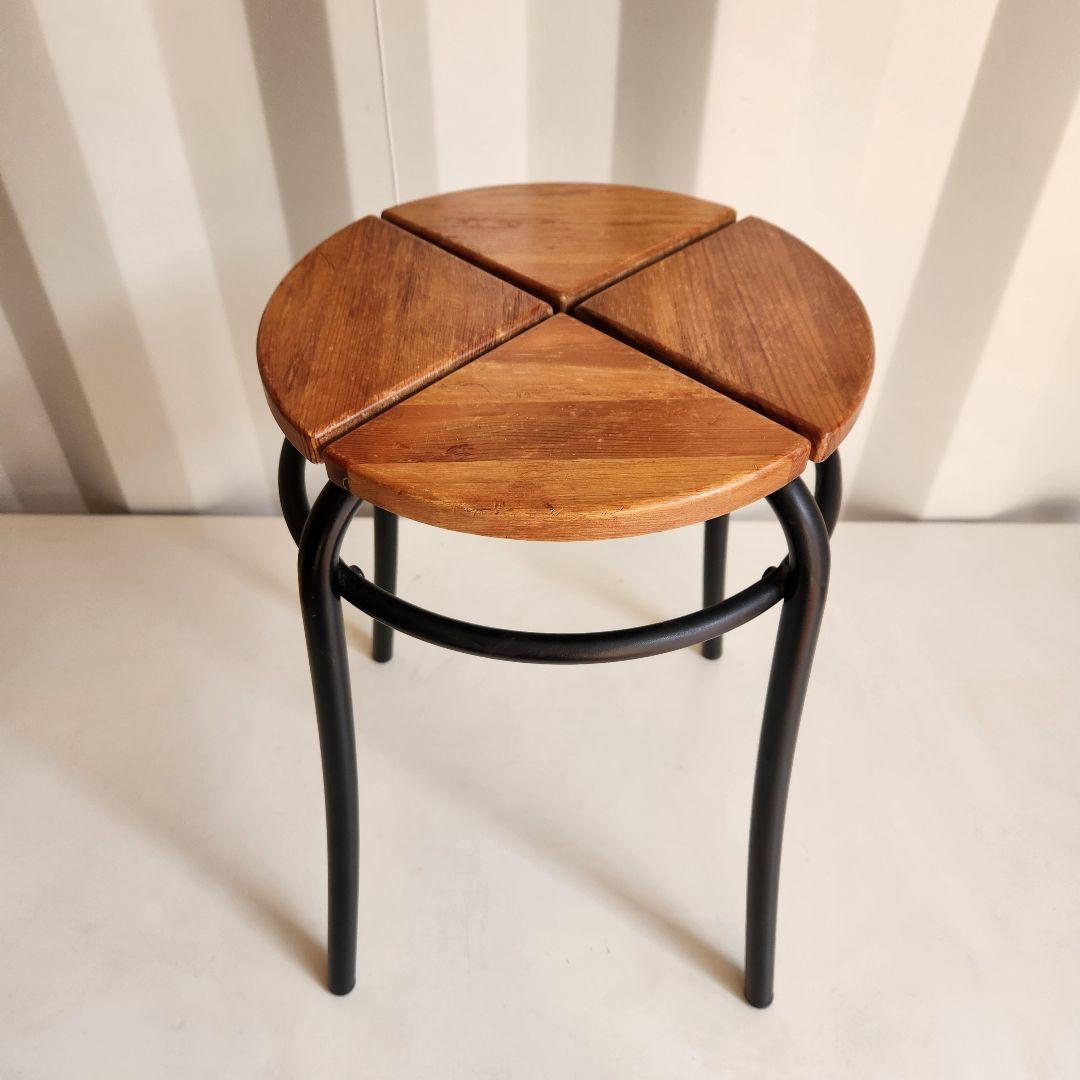 廃盤　希少モデル　IKEA AGNE スツール　椅子　パイン無垢材