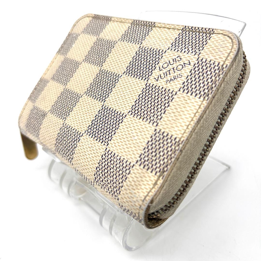 ルイヴィトン ケース ダミエ・アズール ジッピーパース ホワイト