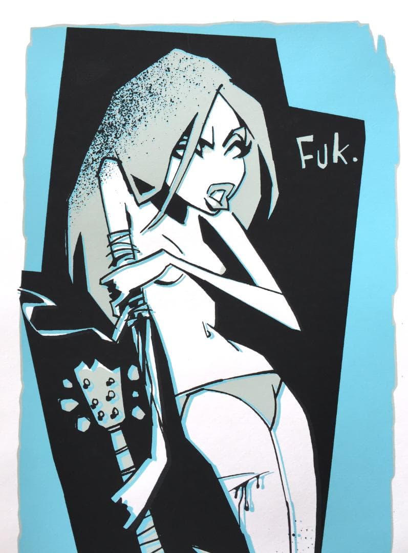 Glenn Barr Fuk Girl シルクスクリーン ポスターサイン入り