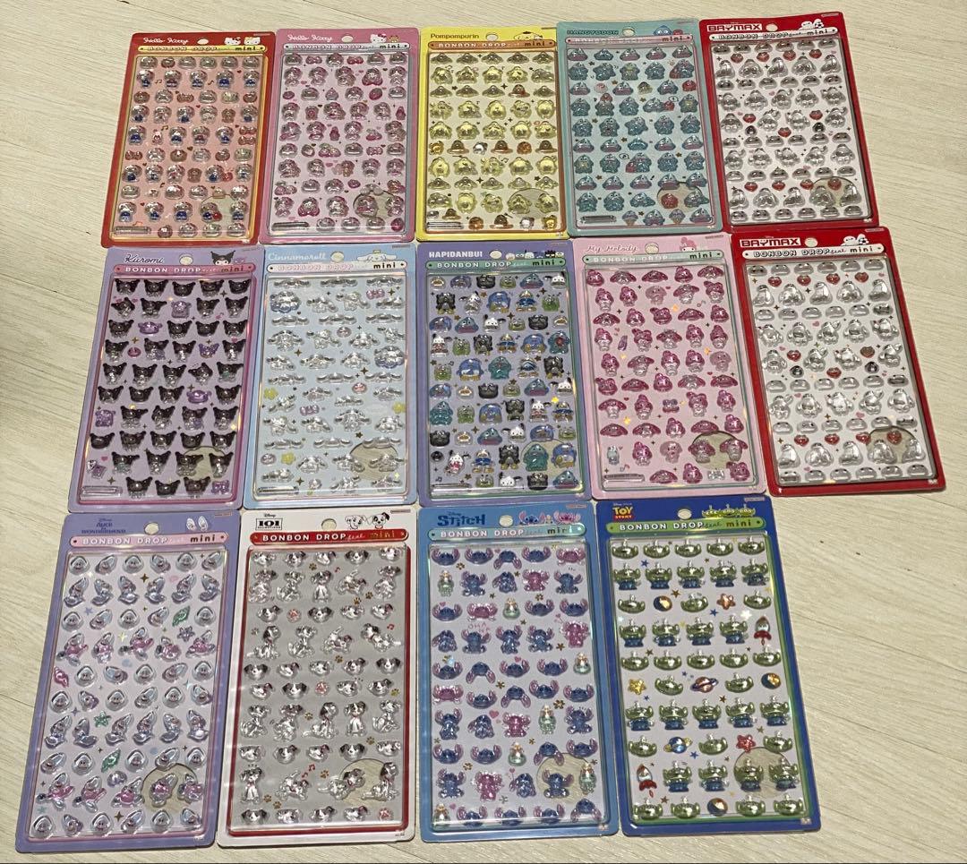 【14枚】ボンボンドロップシール ミニ サンリオ ディズニー