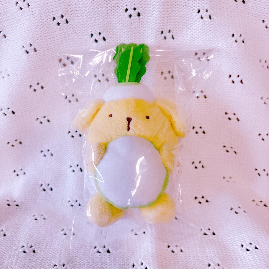 サンリオ　ポムポムプリン ダイコン むにゅぐるみ　マスコット