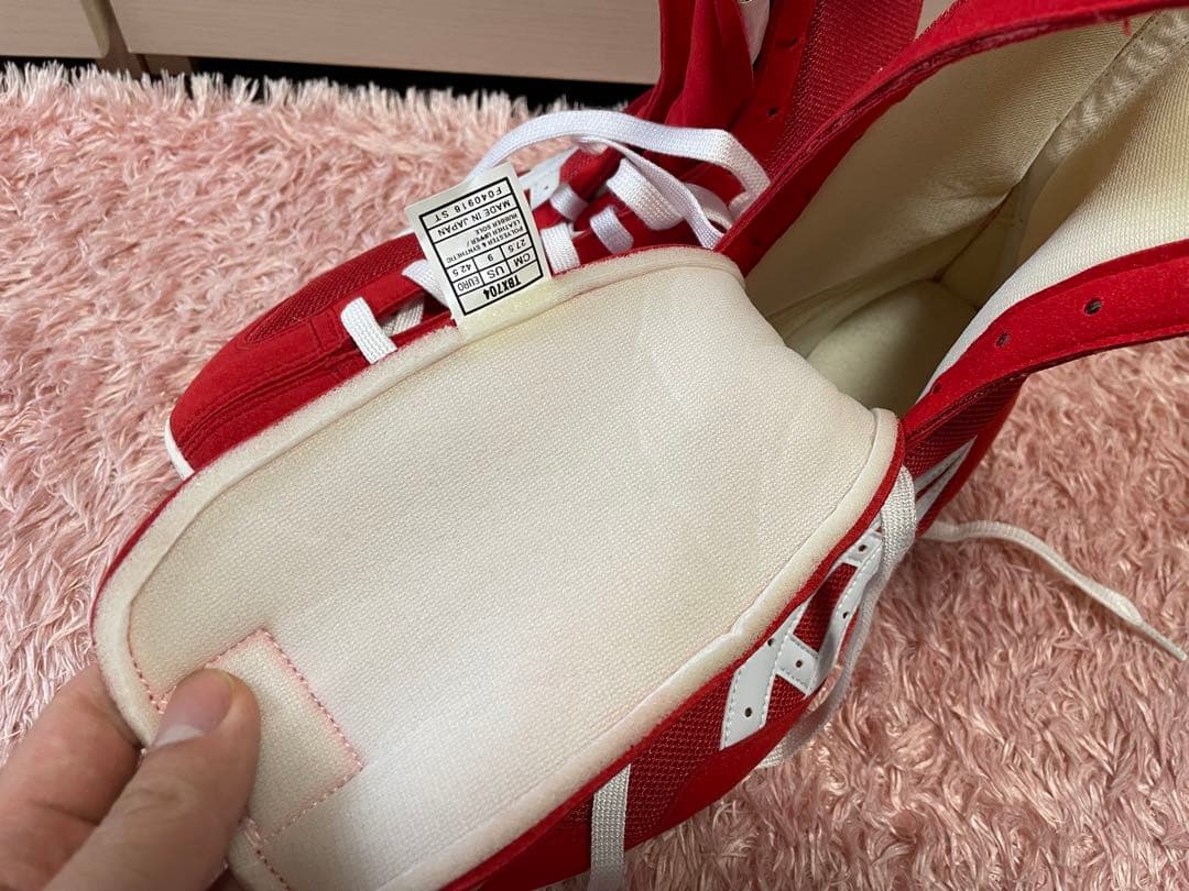 未使用　アシックス ボクシングシューズ　赤　27.5cm 中谷潤人