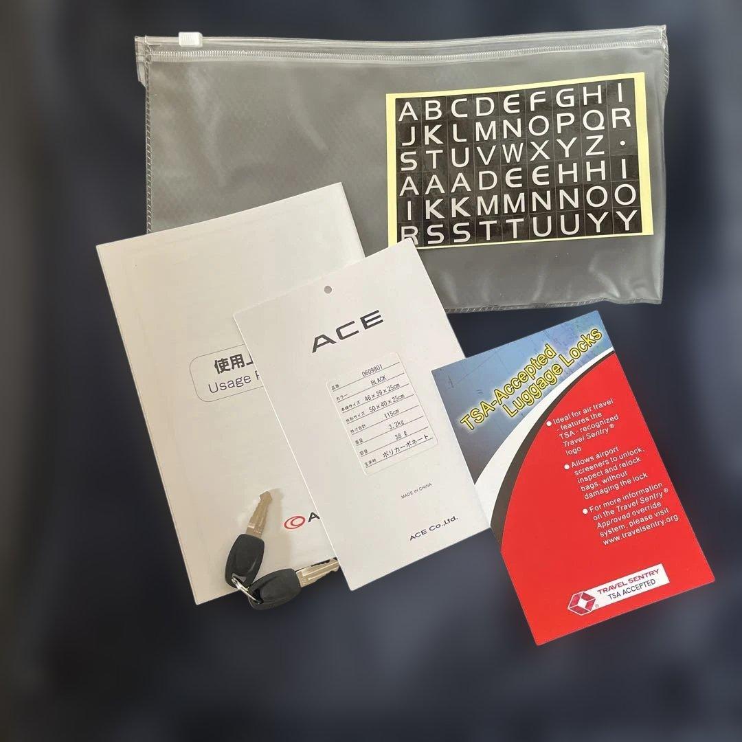 ACE ブラックキャリーケース 4輪